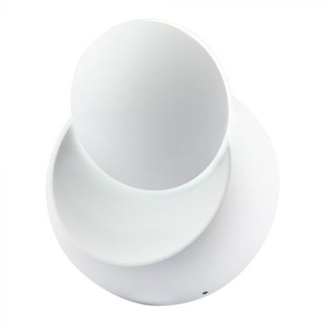 V-TAC VT-757 5W LED modern design round wall lamp, 360° adjustable, satin white body 4000K IP20 - 217093