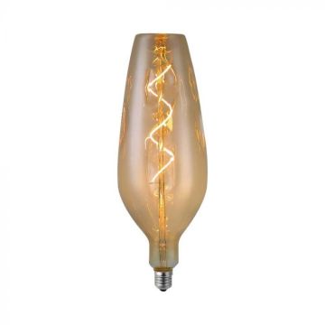 V-TAC VT-2272 Ornamental LED bulb E27 4W B125 spiral filament smoked amber glass 2700K – sku 23171