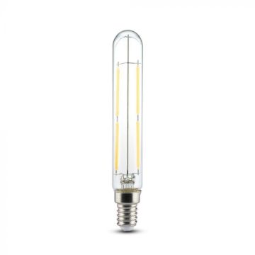 V-TAC VT-2204 LED-Röhrenlampe 4W E14 T20-Filament Vintage-Effekt in transparentem Glas Licht 3000K - 212701