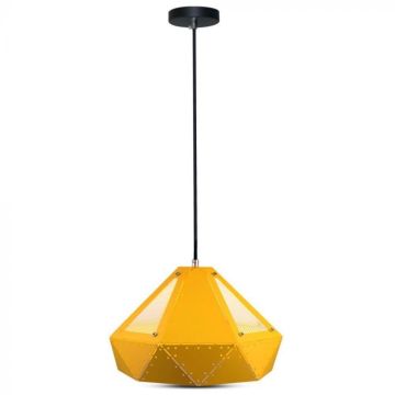 V-TAC VT-7310-Y LED E27 prism metal lamp holder chandelier (Max 60W) Yellow color - 3947
