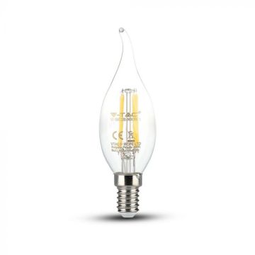 V-TAC LED-Glühbirne E14 4W Flammenkerzenfilament 4000K - 4429