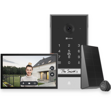 EZVIZ CS-EP7 Videocitofono Smart 2K Wireless con Monitor Touch 7", Tastiera, Pannello Solare e Wi-Fi HaLow