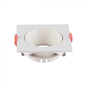 V-TAC VT-932 GU10 LED recessed spotlight with square body and white reflector - sku 6650