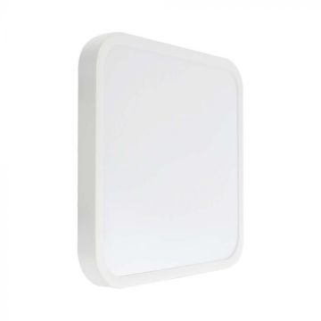 V-TAC VT-8630W-SQ LED ceiling light 48W IP44 square white 360° modern design 4000K white color - sku 76311