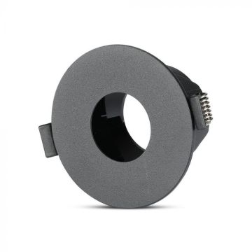 V-TAC VT-873 Round recessed LED spotlight in matt black aluminum for GU10-GU5.3 lamps - SKU 8595