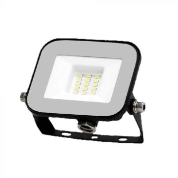 V-TAC PRO VT-44010 Faro LED 10W proiettore Chip Samsung corpo nero e vetro grigio luce 6500K IP65 - 10010