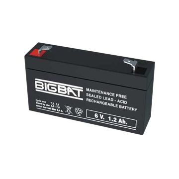 6V 1,2Ah wiederaufladbare VRLA-Batterie Elan BigBat - sku 006012