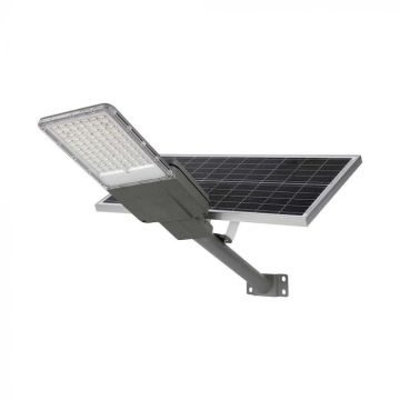 V-TAC VT-15300ST Réverbère 70W panneau solaire et batterie - Bridgelux chip smd light 6500K gris IP65 - 10229