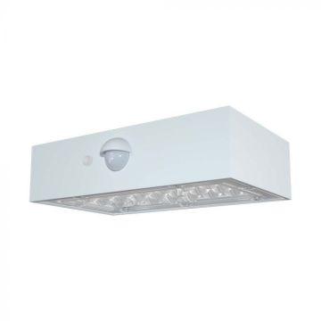 V-TAC VT-403 Lampada LED con pannello solare 3W BRICK LAMP da parete sensore movimento Colore bianco luce 4000K + 3000K IP65 - 10306