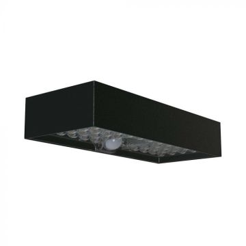 V-TAC VT-406 Applique LED avec panneau solaire 6W Capteur PIR Couleur Noir 4000K IP65 - 10307