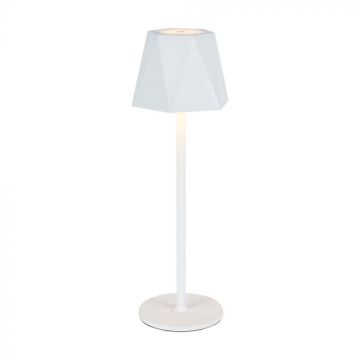 Lampe de table sans fil Mignonne blanc brillant D14 H20cm Opjet 16365