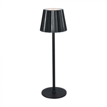 V-TAC VT-1028 LED Table Lamp 1.5W cct 3in1 black color rechargeable with USB C Touch Dimmable 115*370mm - 10325