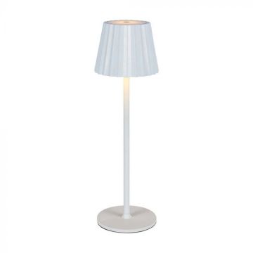 V-TAC VT-1028 LED Table Lamp 1.5W cct 3in1 white color rechargeable with USB C Touch Dimmable 115*370mm - 10326