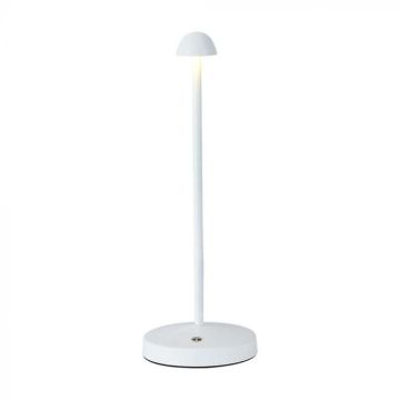 V-TAC VT-1073 LED Table Lamp 1.6W cct 3in1 white color rechargeable with USB C Touch Dimmable 105*295mm - 10329