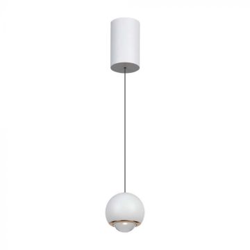 V-TAC VT-7508 5W led pendant lamp bell shape adjustable height white color 3000K - 10342