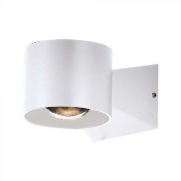 V-TAC VT-1179 LED wall lamp up/down 5W SMD double beam 4000K round shape white color IP65 - sku 10444