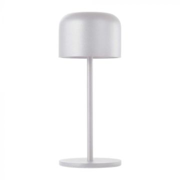 V-TAC VT-1181 Lampe de Table LED 1.5W cct 3in1 couleur blanche rechargeable avec USB C Touch Dimmable D86*H210mm IP54 - 10449