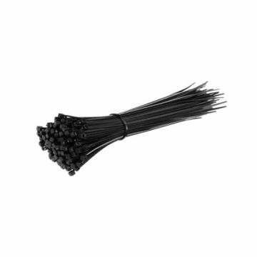 Cable tie nylon-66 clips for wiring 2.5x150mm black 100pcs V-TAC - sku 11162