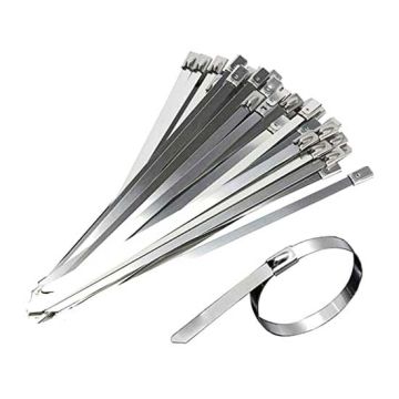 Fascette fissacavo autobloccanti in acciaio INOX per cablaggi 4.6x250mm 100pcs V-TAC - sku 11189