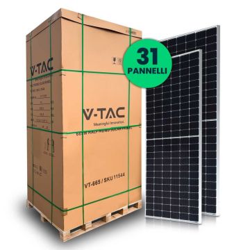 Kit photovoltaïque 20KW palette 31 pcs Module panneau solaire photovoltaïque monocristallin 665W 1500V alliage d&#39;aluminium et verre trempé Etanche IP68 - sku 1154431