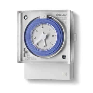 Mechanical time switches daily with 1 changeover contact 16A for back panel mount Type 12.31 Finder 123182300000