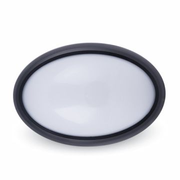 Lampada LED Tonda esterno IP65 8W Mod. VT-8014-Nero-Bianco Naturale