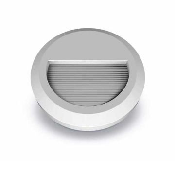 2W Applique murale LED pour escaliers 60LM 55° IP65 - Corps Gris Rond VT-1142 G – SKU 1318 Blanc neutre 4000K