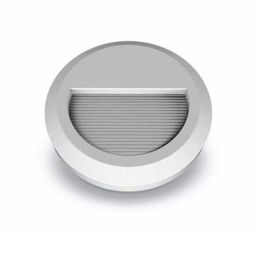 2W Applique murale LED pour escaliers 60LM 55° IP65 - Corps Gris Rond VT-1142 G – SKU 1319 Blanc chaud 3000K