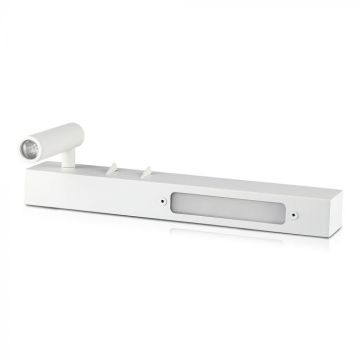 V-TAC PRO VT-2953 lampada da muro 6w + applique hotel da lettura 3W LUCE 3000K bianco 2 pulsanti on/off IP20 - sku 1488