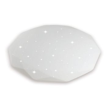 V-TAC VT-8404 plafonnier led 40W forme losange effet ciel étoilé couleur blanche - changeur de couleur 3en1 dimmable avec télécommande - sku 2114931