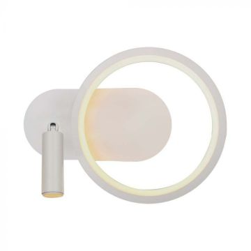 V-TAC VT-7906 LED wall lamp modern circle wall light 14W metal body white 25cm light 3000K - 14983