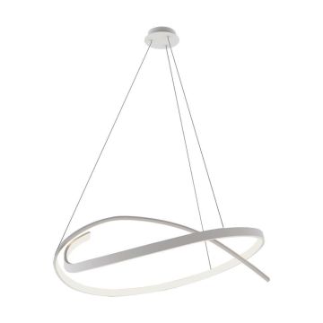 V-TAC VT-7916 Lustre suspendu LED avec cercle tissé 48W corps en métal blanc 80*120cm 4000K Triac Dimmable - 14997