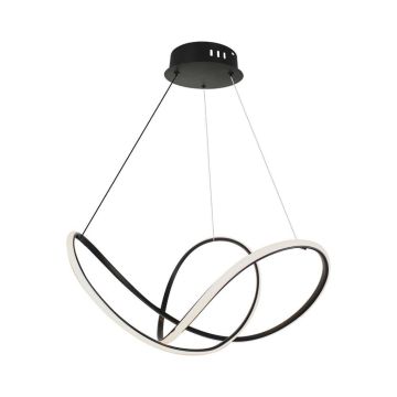 V-TAC VT-7919 Dimmable LED chandelier modern design 49W pendant in metal Black color 70cm 3000K - 15340