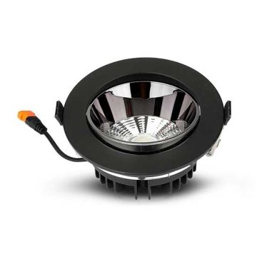 V-TAC PRO VT-2-13 10W LED Einbauspot Reflektor cob chip samsung einstellbar schwarz runde 3000K + driver - SKU 20051