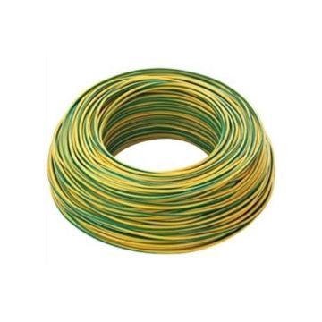 Unipolar electrical cable CPR FS17 450/750 1X4mm² yellow/green - hank 100m