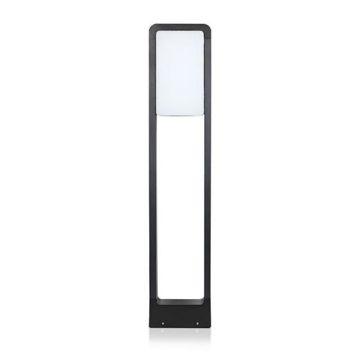 V-TAC VT-33 lampada led da giardino 10W paletto chip samsung fissaggio a terra 80cm nero in alluminio IP65 bianco caldo 3000K - SKU 20113