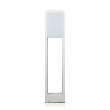 V-TAC VT-33 10W Led jardin sol lumière bollard lampe chip samsung corps blanche IP65 80cm blanc chaud 3000K - SKU 20116