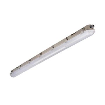 V-TAC PRO VT-150148 48W LED waterproof fitting Lamp chip samsung 120LM/W 150CM transparent cover cold white 6400K body white IP65 - sku 20212