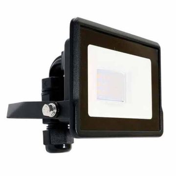 V-TAC VT-118 10W floodlight LED SMD chip samsung warm white 3000K slim black body Inbuilt junction Box IP65 - SKU 20304