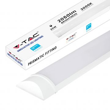 V-TAC VT-8-20 Deckenleuchte schlanke prismatische led röhre samsung chip 20W 100lm/W 60cm 3000k IP20