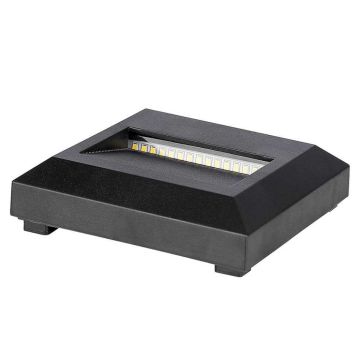 V-TAC VT-1152 2W StepLight LED day white 4000K square black IP65 - SKU 211322