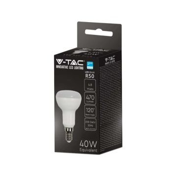 V-TAC PRO VT-250 Ampoule Led E14 R50 spot 4.8W puce samsung blanc naturel 4000K - SKU 21139