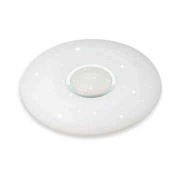 V-TAC VT-8405 Plafonnier LED 40W corps blanc rond 39cm lumière effet étoilé 3en1 dimmable avec télécommande - sku 2114941