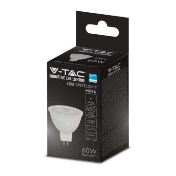 V-TAC PRO VT-257 6w LED spot birne chip samsung SMD GU5.3 MR16 warmweiß 3000K - SKU 21204