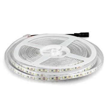 V-TAC VT-3528 bande strip led SMD3528 12V 5M 120LEDs/m 8W/M 100LM/W blanc neutre 4000K étanche IP65 - SKU 212044