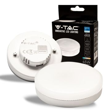 V-TAC PRO VT-207-N Ampoule 6.4W Chip LED Samsung SMD GX53 120° 560LM blanc froid 6500K - SKU 21224
