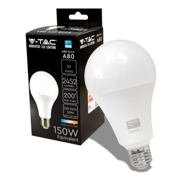 V-TAC PRO VT-233 LED Chiplampe Samsung SMD Lampe 20W E27 120LM/W A80 warmweiß 3000K - SKU 21237