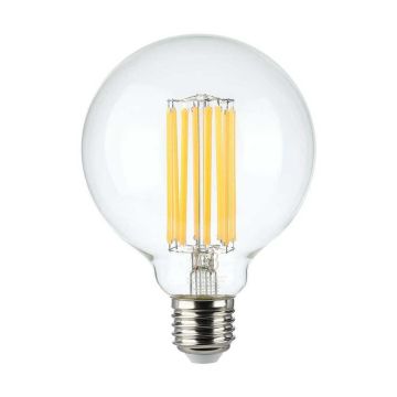 V-TAC VT-2338 18W LED globe bulb filament E27 140LM/W G95 warm white 2700K - SKU 2803