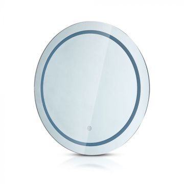 V-TAC VT-8602 miroir de salle de bain led rond 25W anti-buée commandes tactiles ON/OFF &amp; changement de couleur 3en1 IP44 1600mm - sku 2140491