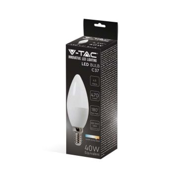 V-Tac VT-1855 LED bulb 4,5W E14 candle natural white 4000K - SKU 2142581